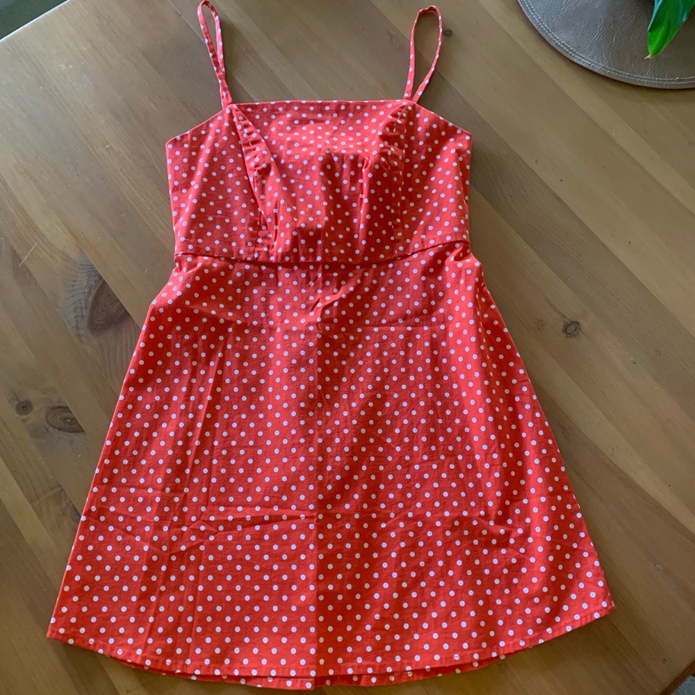 Urban Outfitters Red Polka-Dot Dress